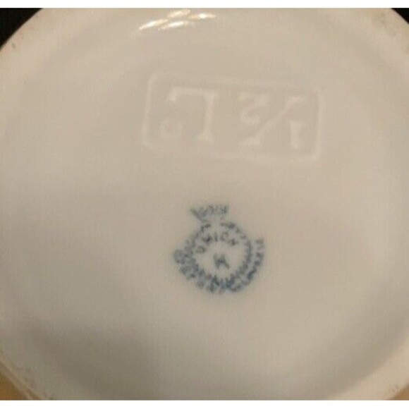 Vintage 1930s Union K Czech Lusterware Striped Art Deco Pitcher 1/2 Liter - Picture 9 of 13